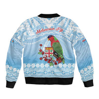 Melanesian Fiji Kula Bird Bomber Jacket with Tagimoucia Masi Tapa Pattern LT9 - Polynesian Pride