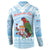 Melanesian Fiji Kula Bird Button Sweatshirt with Tagimoucia Masi Tapa Pattern