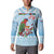 Melanesian Fiji Kula Bird Button Sweatshirt with Tagimoucia Masi Tapa Pattern