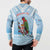 Melanesian Fiji Kula Bird Button Sweatshirt with Tagimoucia Masi Tapa Pattern