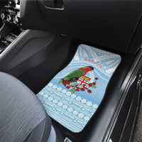 Melanesian Fiji Kula Bird Car Mats with Tagimoucia Masi Tapa Pattern LT9 - Polynesian Pride