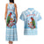 Melanesian Fiji Kula Bird Couples Matching Tank Maxi Dress and Hawaiian Shirt with Tagimoucia Masi Tapa Pattern