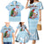 Melanesian Fiji Kula Bird Family Matching Mermaid Dress and Hawaiian Shirt with Tagimoucia Masi Tapa Pattern