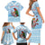 Melanesian Fiji Kula Bird Family Matching Short Sleeve Bodycon Dress and Hawaiian Shirt with Tagimoucia Masi Tapa Pattern