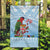 Melanesian Fiji Kula Bird Garden Flag with Tagimoucia Masi Tapa Pattern