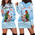 Melanesian Fiji Kula Bird Hoodie Dress with Tagimoucia Masi Tapa Pattern