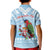 Melanesian Fiji Kula Bird Kid Polo Shirt with Tagimoucia Masi Tapa Pattern