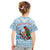 Melanesian Fiji Kula Bird Kid T Shirt with Tagimoucia Masi Tapa Pattern