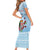 Melanesian Fiji Kula Bird Short Sleeve Bodycon Dress with Tagimoucia Masi Tapa Pattern