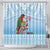 Melanesian Fiji Kula Bird Shower Curtain with Tagimoucia Masi Tapa Pattern