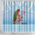 Melanesian Fiji Kula Bird Shower Curtain with Tagimoucia Masi Tapa Pattern