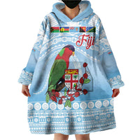 Melanesian Fiji Kula Bird Wearable Blanket Hoodie with Tagimoucia Masi Tapa Pattern LT9 - Polynesian Pride