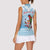 Melanesian Fiji Kula Bird Women Sleeveless Polo Shirt with Tagimoucia Masi Tapa Pattern