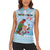 Melanesian Fiji Kula Bird Women Sleeveless Polo Shirt with Tagimoucia Masi Tapa Pattern