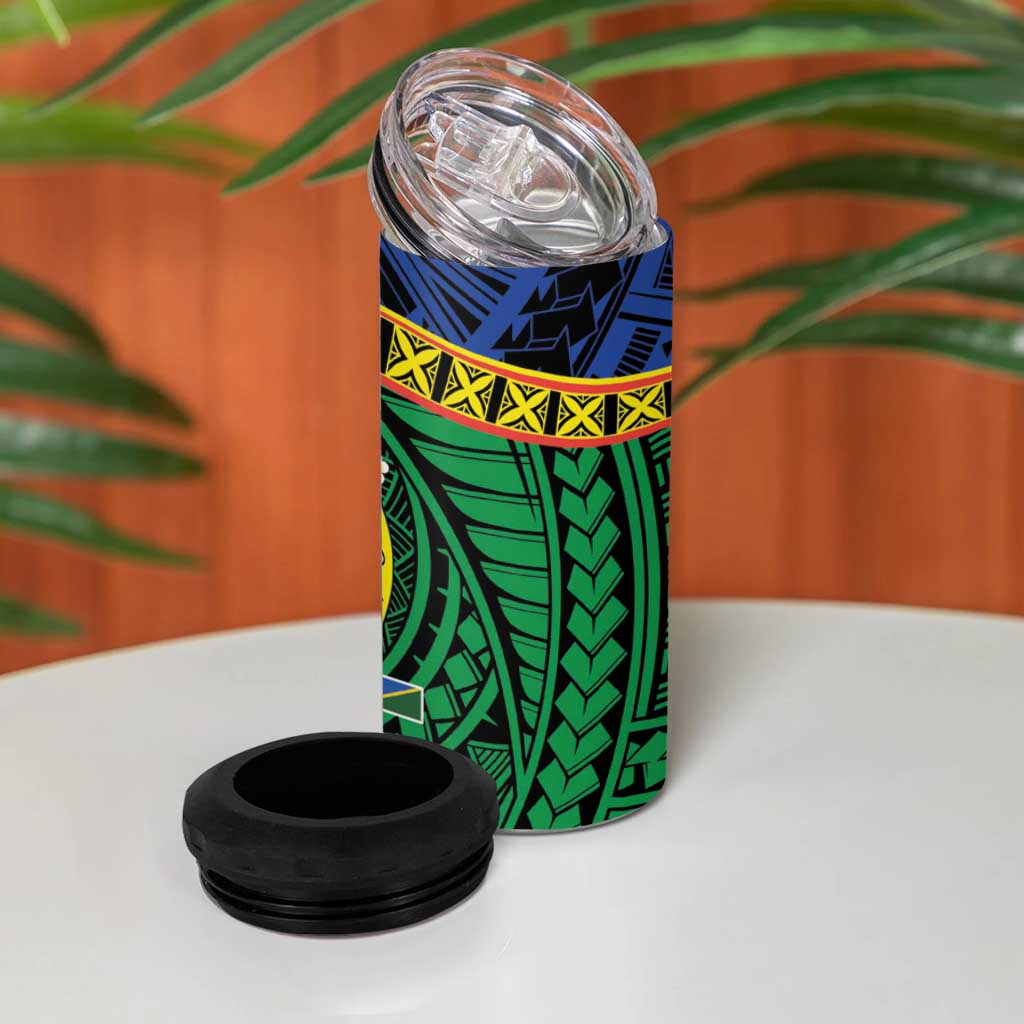 Melanesian New Caledonia 4 in 1 Can Cooler Tumbler LT9 - Polynesian Pride