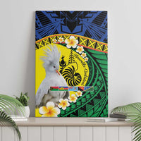 Melanesian New Caledonia Canvas Wall Art Plumeria Kagu Bird and Nautilus Shell LT9 - Polynesian Pride