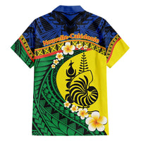 Melanesian New Caledonia Hawaiian Shirt Plumeria Kagu Bird and Nautilus Shell LT9 - Polynesian Pride