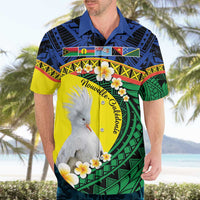 Melanesian New Caledonia Hawaiian Shirt Plumeria Kagu Bird and Nautilus Shell LT9 - Polynesian Pride