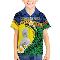 Melanesian New Caledonia Hawaiian Shirt Plumeria Kagu Bird and Nautilus Shell LT9 - Polynesian Pride