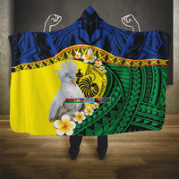 Melanesian New Caledonia Hooded Blanket Plumeria Kagu Bird and Nautilus Shell LT9 - Polynesian Pride