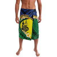 Melanesian New Caledonia Lavalava Plumeria Kagu Bird and Nautilus Shell LT9 Blue - Polynesian Pride