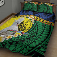 Melanesian New Caledonia Quilt Bed Set Plumeria Kagu Bird and Nautilus Shell LT9 - Polynesian Pride
