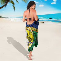 Melanesian New Caledonia Sarong Plumeria Kagu Bird and Nautilus Shell LT9 - Polynesian Pride