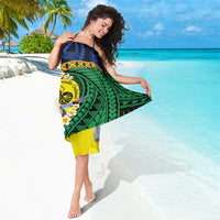 Melanesian New Caledonia Sarong Plumeria Kagu Bird and Nautilus Shell LT9 - Polynesian Pride