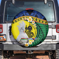 Melanesian New Caledonia Spare Tire Cover Plumeria Kagu Bird and Nautilus Shell LT9 Blue - Polynesian Pride