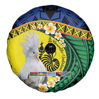 Melanesian New Caledonia Spare Tire Cover Plumeria Kagu Bird and Nautilus Shell LT9 - Polynesian Pride