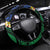 Melanesian New Caledonia Steering Wheel Cover Plumeria Kagu Bird and Nautilus Shell