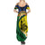 Melanesian New Caledonia Summer Maxi Dress Plumeria Kagu Bird and Nautilus Shell