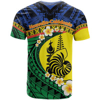 Melanesian New Caledonia T Shirt Plumeria Kagu Bird and Nautilus Shell LT9 - Polynesian Pride