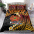 Melanesian Papua New Guinea Bedding Set Plumeria Bird of Paradise Tribal