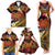 Melanesian Papua New Guinea Family Matching Tank Maxi Dress and Hawaiian Shirt Plumeria Bird of Paradise Tribal