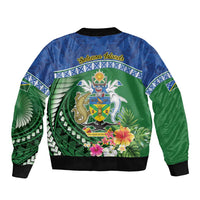 Melanesian Solomon Islands Bomber Jacket Tropical Shark Tattoo LT9 - Polynesian Pride