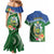 Melanesian Solomon Islands Couples Matching Mermaid Dress and Hawaiian Shirt Tropical Shark Tattoo