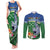 Melanesian Solomon Islands Couples Matching Tank Maxi Dress and Long Sleeve Button Shirt Tropical Shark Tattoo