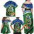 Melanesian Solomon Islands Family Matching Off Shoulder Maxi Dress and Hawaiian Shirt Tropical Shark Tattoo