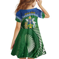 Melanesian Solomon Islands Kid Short Sleeve Dress Tropical Shark Tattoo LT9 - Polynesian Pride