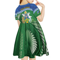 Melanesian Solomon Islands Kid Short Sleeve Dress Tropical Shark Tattoo LT9 - Polynesian Pride