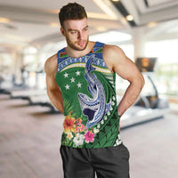Melanesian Solomon Islands Men Tank Top Tropical Shark Tattoo LT9 Blue - Polynesian Pride