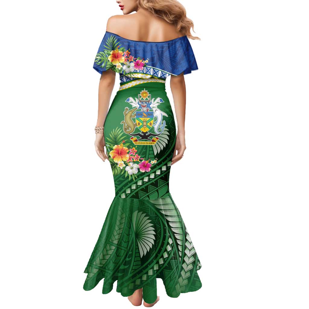 Melanesian Solomon Islands Mermaid Dress Tropical Shark Tattoo LT9 - Polynesian Pride