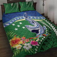 Melanesian Solomon Islands Quilt Bed Set Tropical Shark Tattoo LT9 Blue - Polynesian Pride