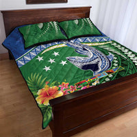 Melanesian Solomon Islands Quilt Bed Set Tropical Shark Tattoo LT9 - Polynesian Pride
