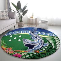Melanesian Solomon Islands Round Carpet Tropical Shark Tattoo LT9 - Polynesian Pride