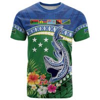 Melanesian Solomon Islands T Shirt Tropical Shark Tattoo LT9 Blue - Polynesian Pride