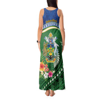 Melanesian Solomon Islands Tank Maxi Dress Tropical Shark Tattoo LT9 - Polynesian Pride