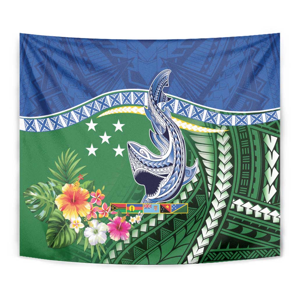 Melanesian Solomon Islands Tapestry Tropical Shark Tattoo LT9 - Polynesian Pride
