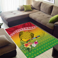 Melanesian Ni-Vanuatu Area Rug Sea Turtle with Sand Drawing Pattern LT9 - Polynesian Pride